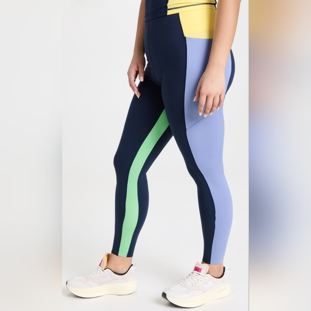 SWEATY BETTY Power High Waist Colour Block Leggings - Size 12